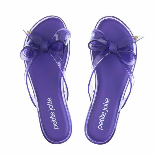 Translucent Purple Bow Sandals