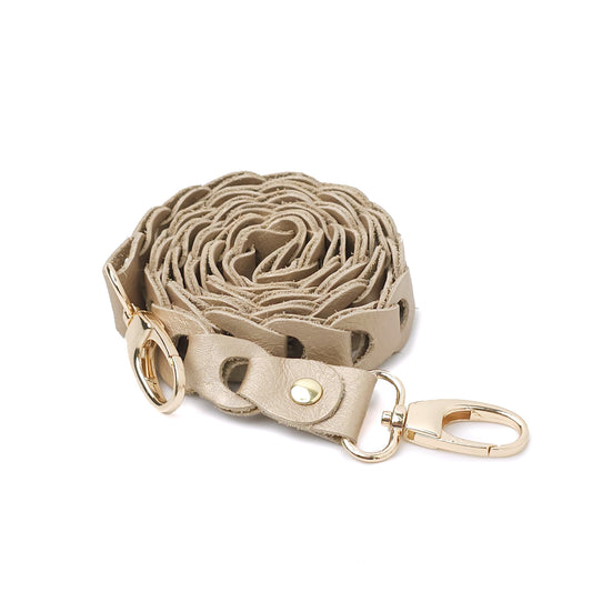 Leather Link Strap - Metallic Gold with Gold Fittings