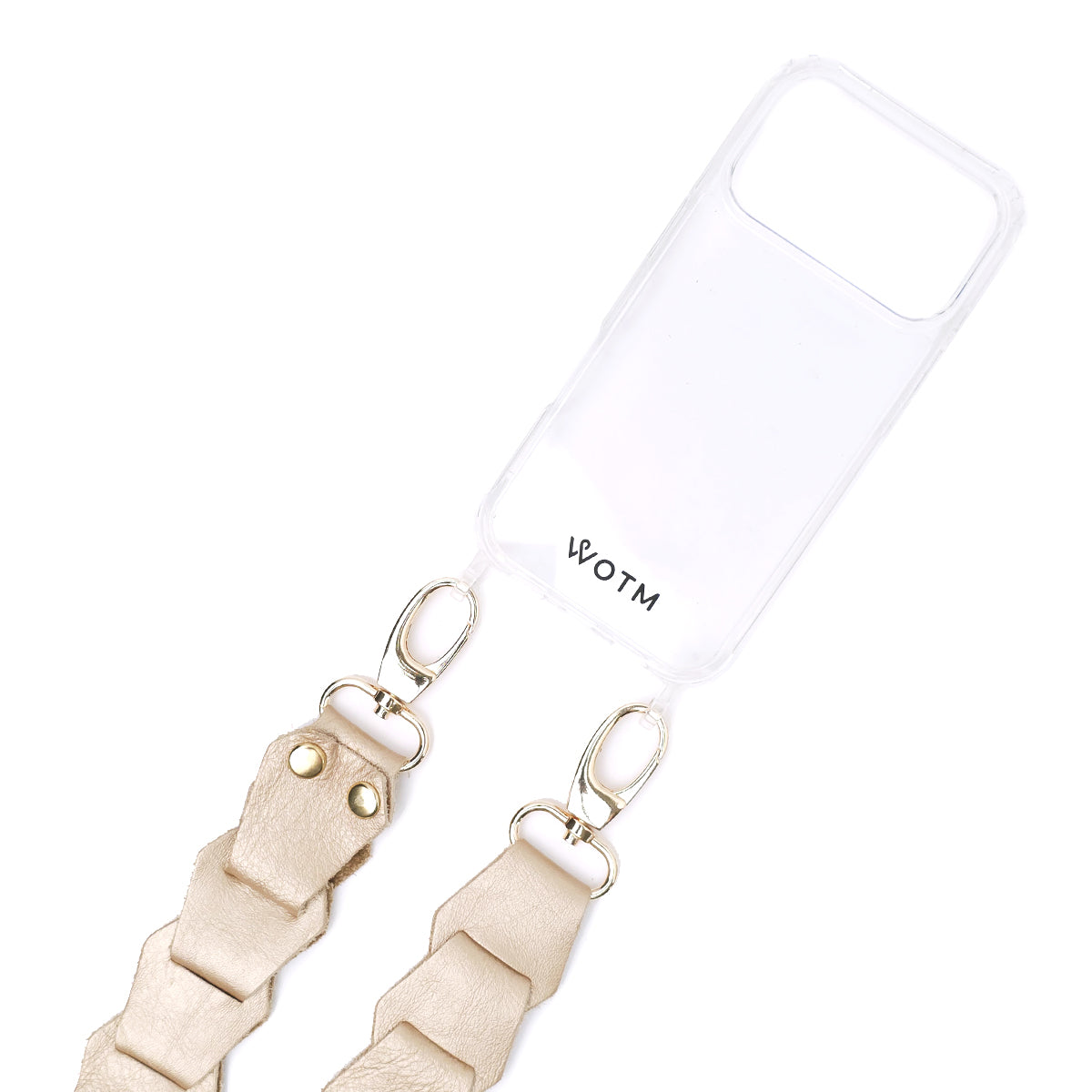 Leather Link Strap - Metallic Gold with Gold Fittings