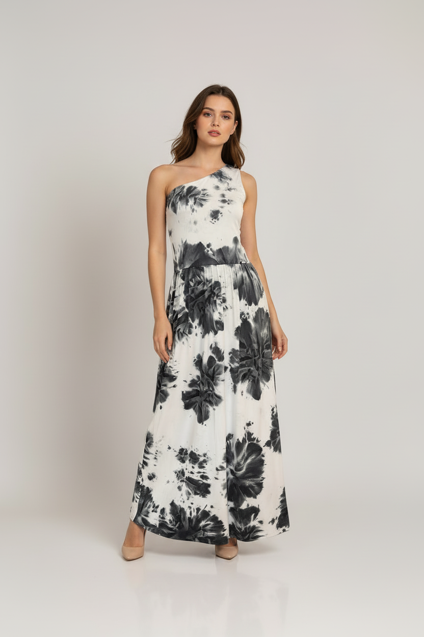 Radhiya Dress - Black & White