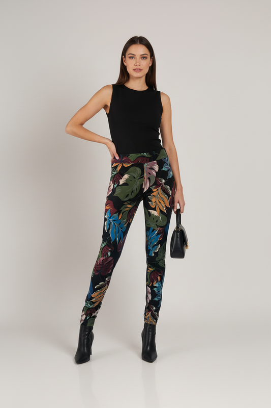 Smart Straight Pants - Black Leaf