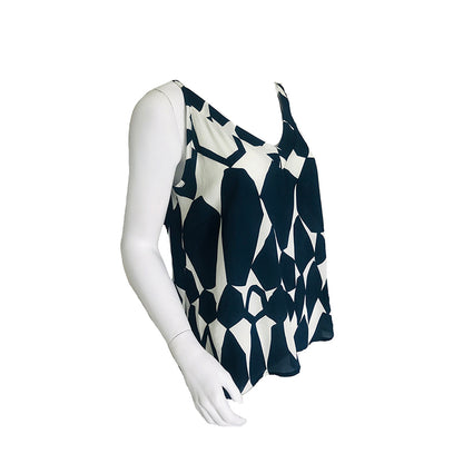 Strappy Vest - Navy/Ivory