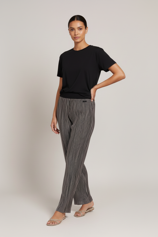 Suada Pants - Black & Champagne
