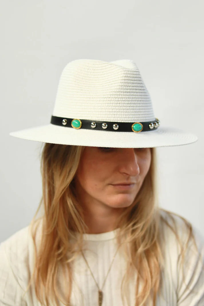 Sundance White Fedora Hat