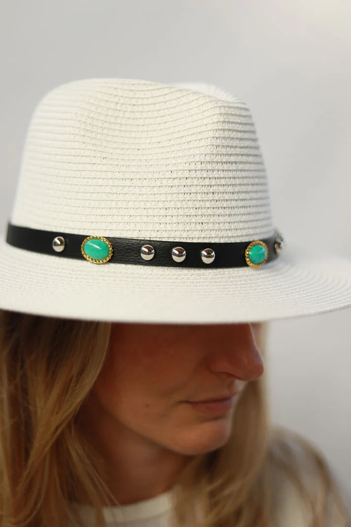 Sundance White Fedora Hat