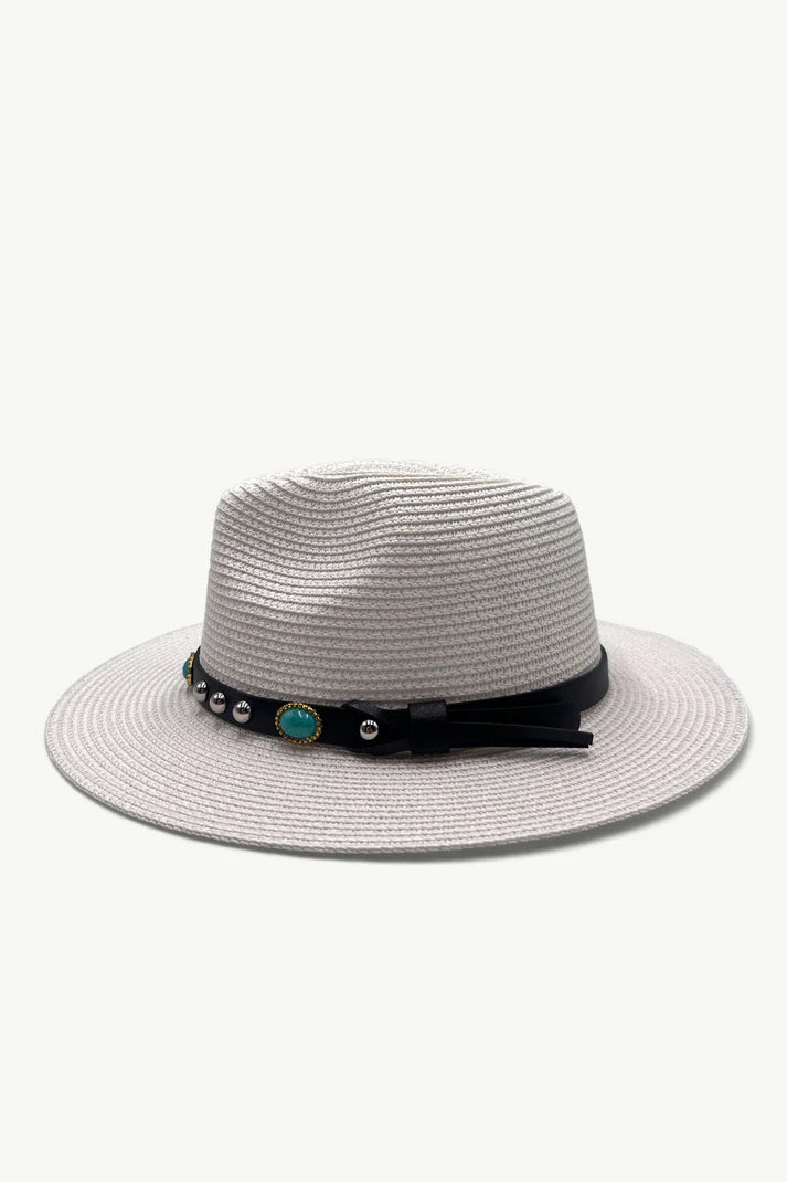 Sundance White Fedora Hat