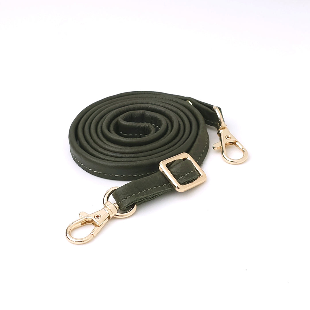 Texas Olive Leather Strap with Gold Fittings