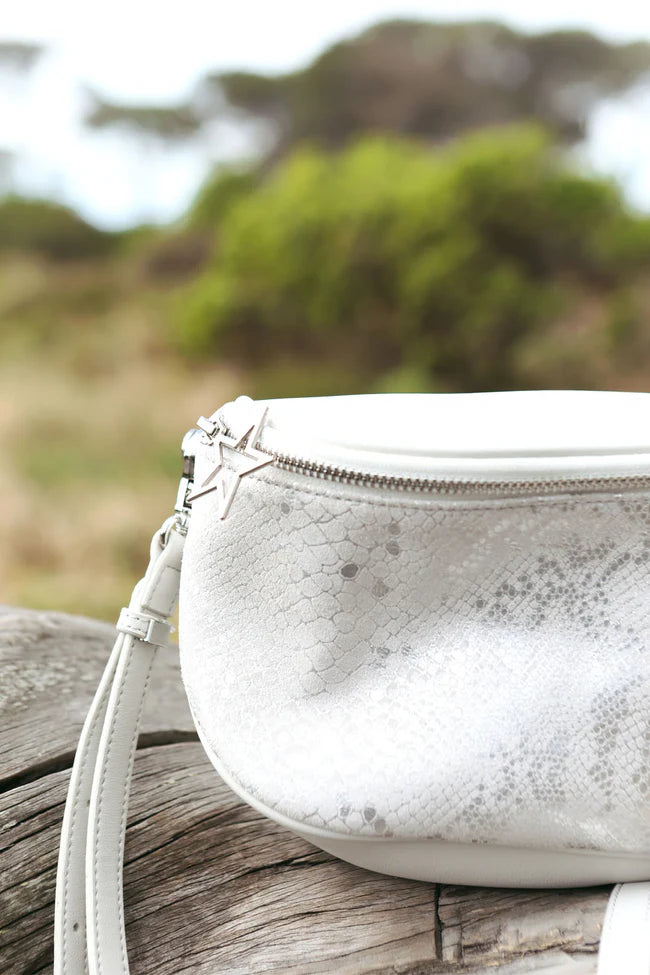 Silver Trixie Leather Handbag