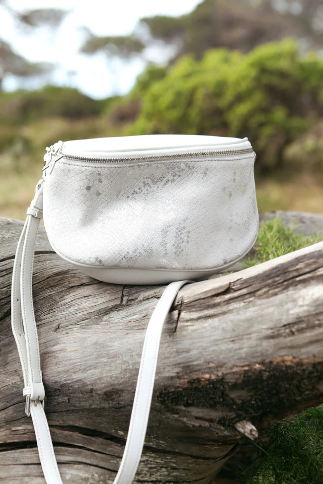 Silver Trixie Leather Handbag