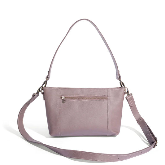 Margo Leather Crossbody & Shoulder Strap - Dark Taupe