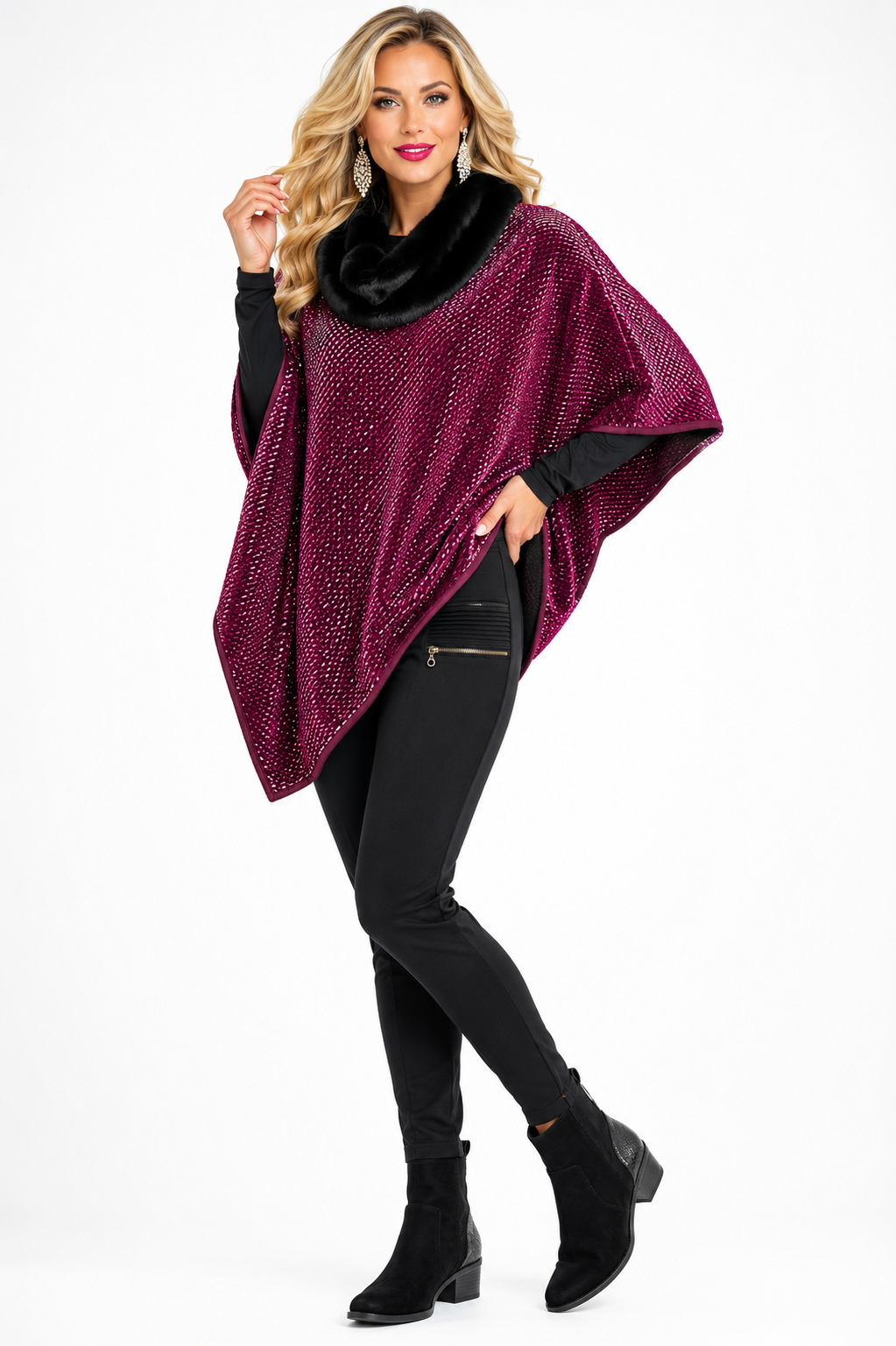 Mosi Poncho - Winter Colours
