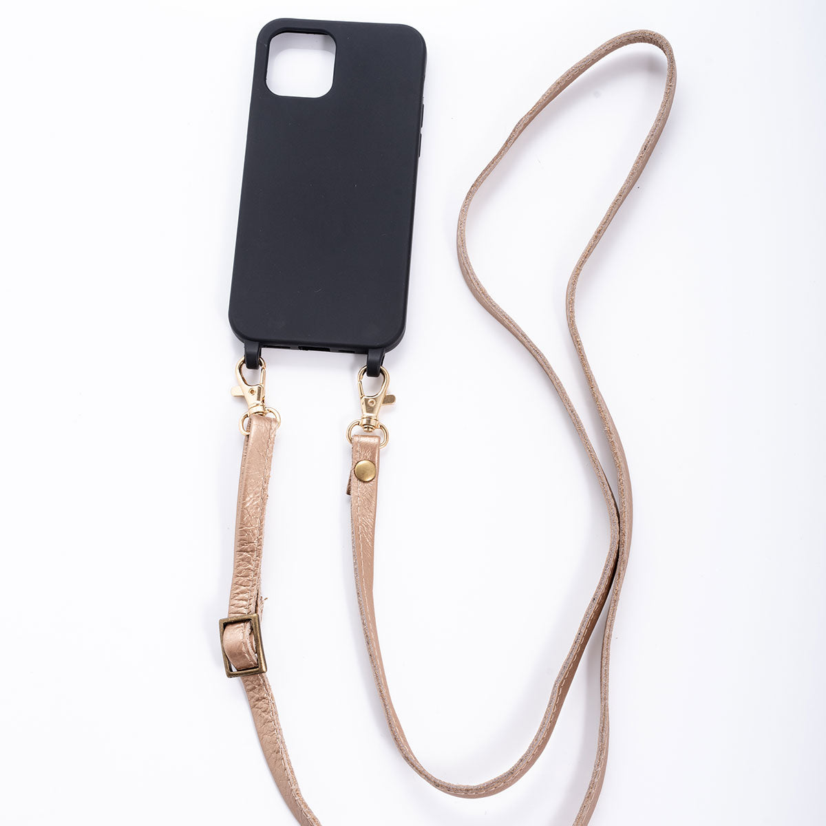 Latte Leather Strap with Gold Fittings
