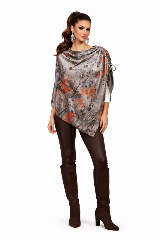 Layla Poncho - Velvet Flowers
