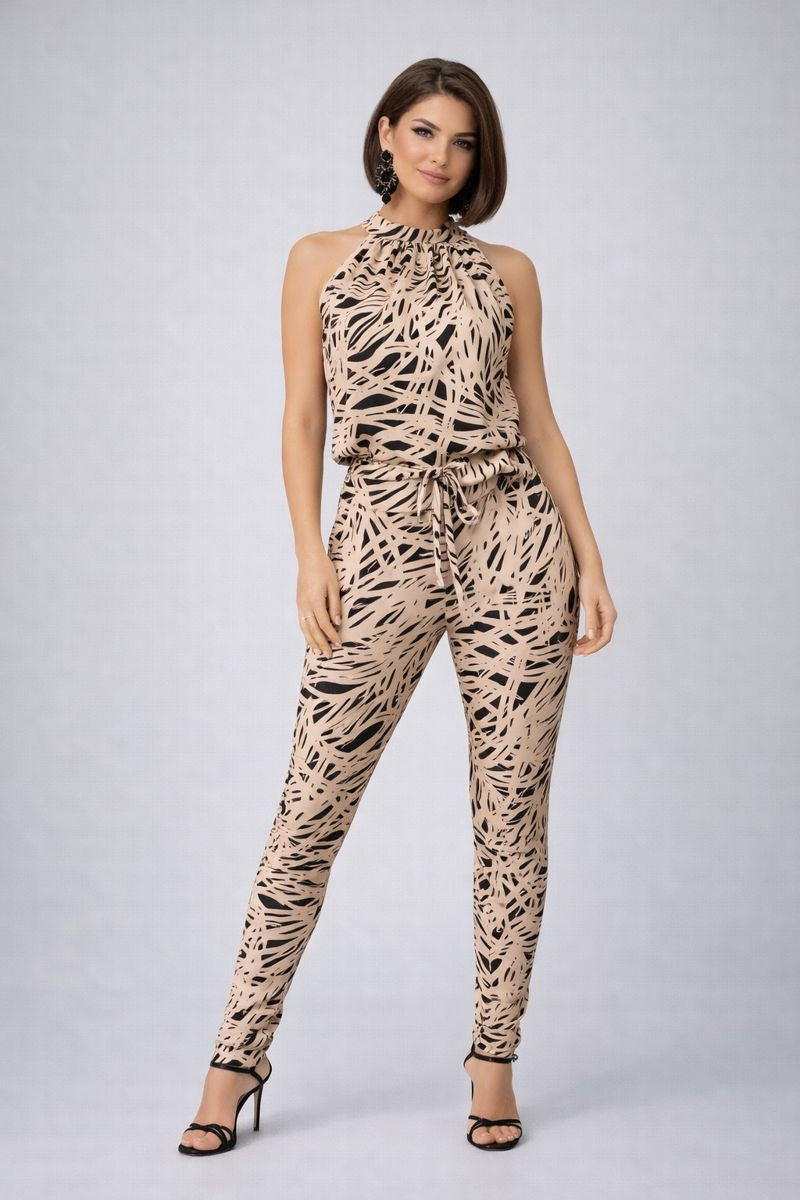 Skinny Leg Halterneck Jumpsuit