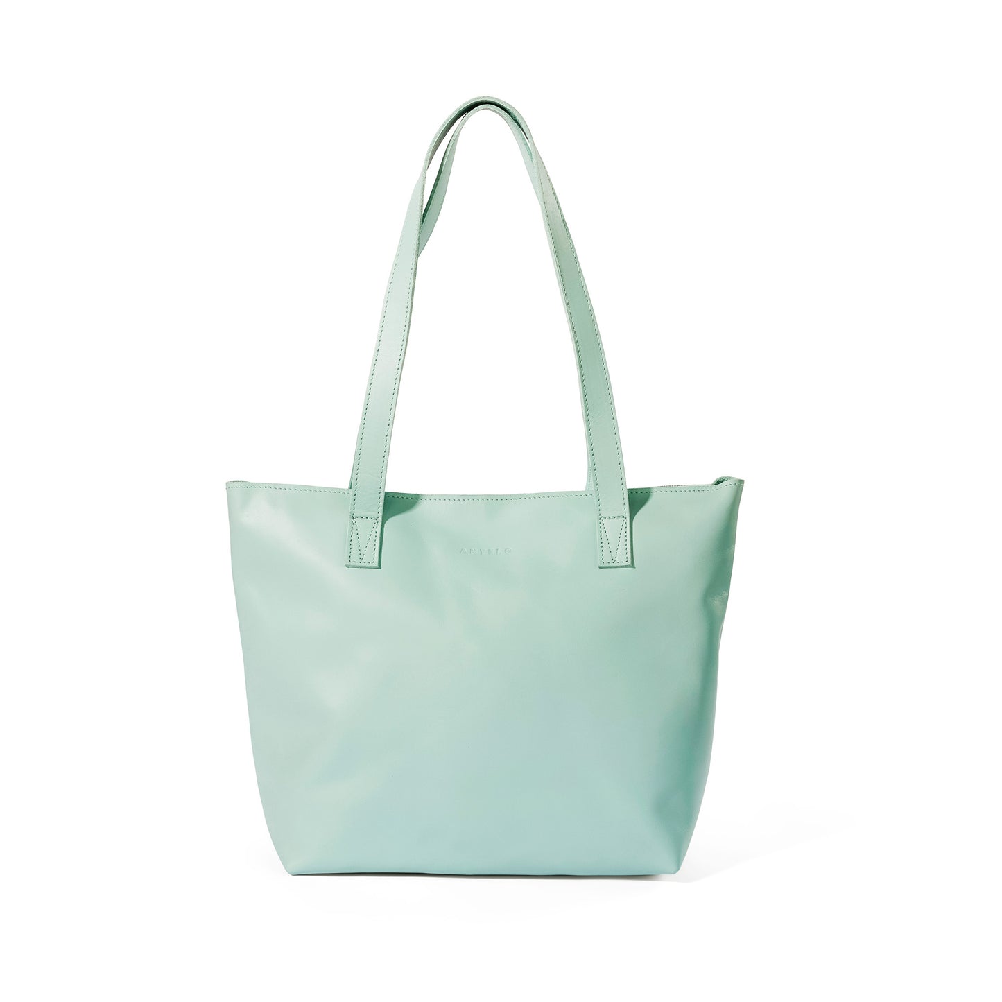 Turquoise Mint Emmy Unlined Leather Tote