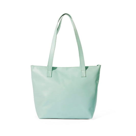 Turquoise Mint Emmy Unlined Leather Tote