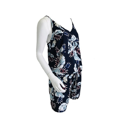 Navy Floral Play Suit