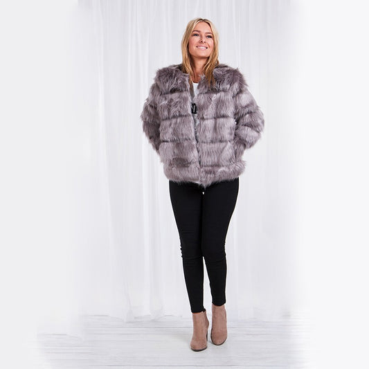 Long Sleeve Fur Coat