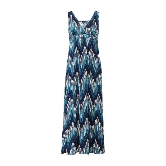 Turq & Blue Long Sleeveless Dress