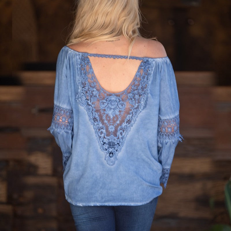 Lost in Rome Top - Periwinkle