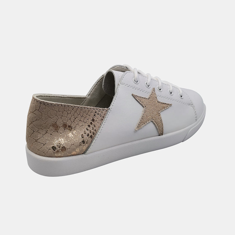 Leather Nicki Gold Star Sneaker